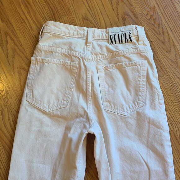 SNACKS by MOTHER DENIM HIGH-WAIST DOUBLE STACK ANKLE JEANS BALLOON/CARROT  sz 26 - Picture 5 of 9